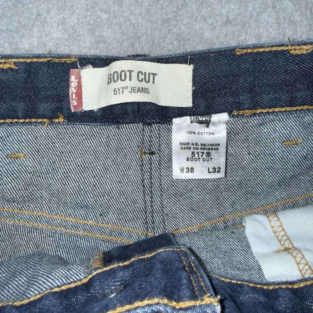 Vintage Levis 517 BOOT CUT Jeans Mens 35x32 Dark Wash Western Cowboy Tagged 38‎